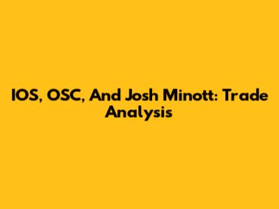 IOS, OSC, And Josh Minott: Trade Analysis