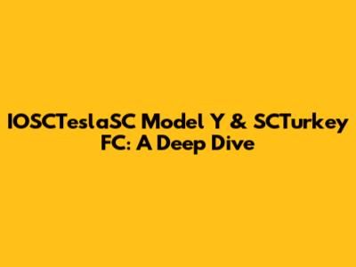 IOSCTeslaSC Model Y & SCTurkey FC: A Deep Dive