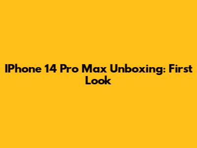 IPhone 14 Pro Max Unboxing: First Look