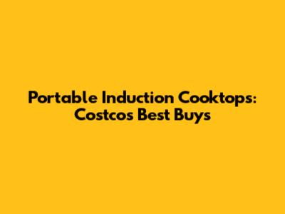 Portable Induction Cooktops: Costco's Best Buys