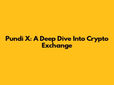 Pundi X: A Deep Dive Into Crypto Exchange